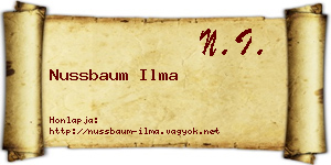 Nussbaum Ilma névjegykártya